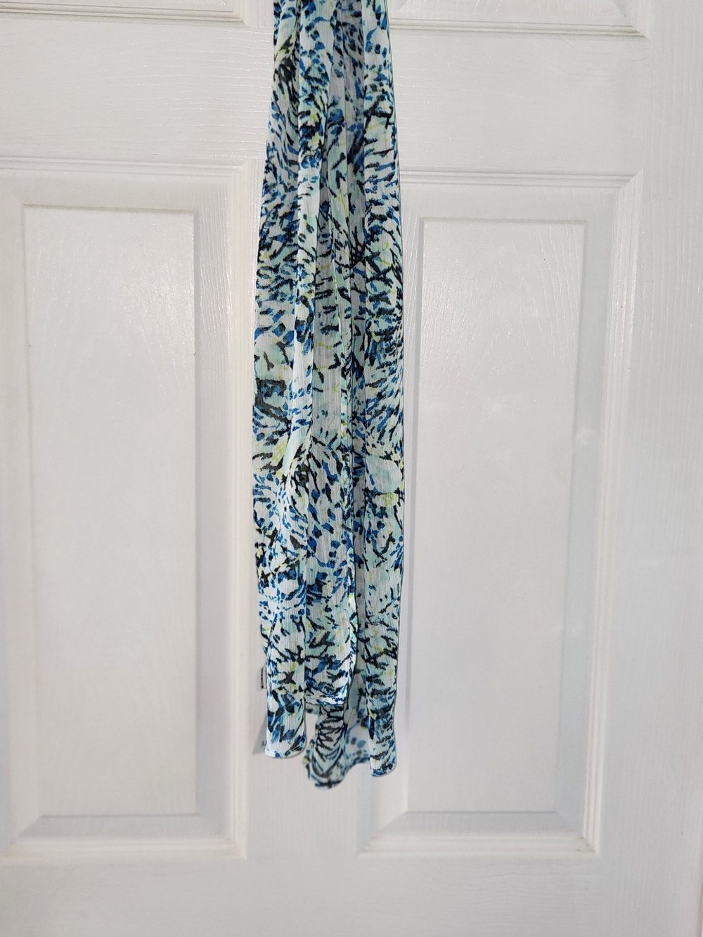 Bon Worth Blue and Mint Floral Print Scarf
